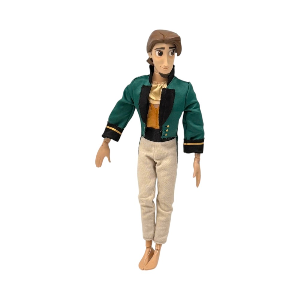 Disney Store  Flynn Rider Tangled Action Figure Doll 12 inch Green Brown